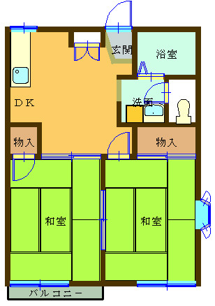 エクリュウハウスの間取り