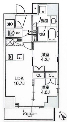 グランエール西日暮里NORTHの間取り