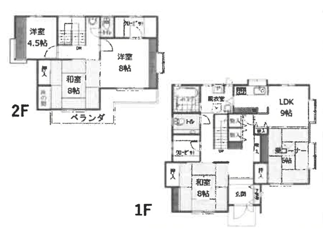 【間取り】 | 桐生市菱町2丁目　中古住宅 | 各居室6帖以上の広さを確保し、のびのび暮らせる4SLDK