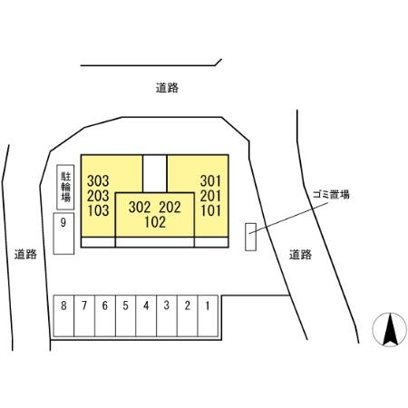 トリシア野多目Ⅰの区画図
