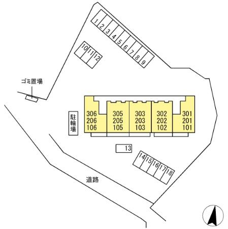 Sinfaria六本松の区画図