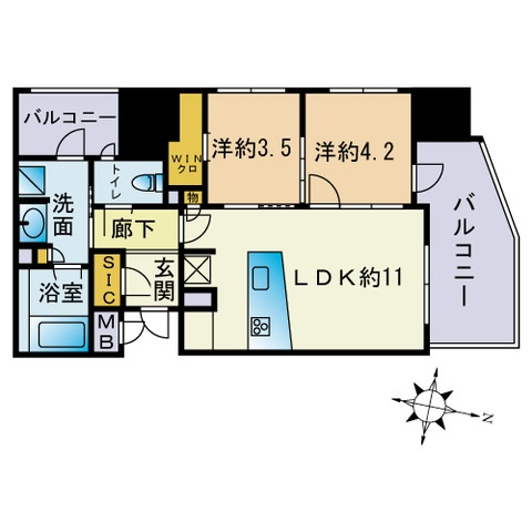 プレミスト赤坂けやき通りの間取り|間取図