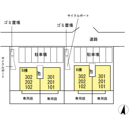 D-room長尾 弐番館の区画図