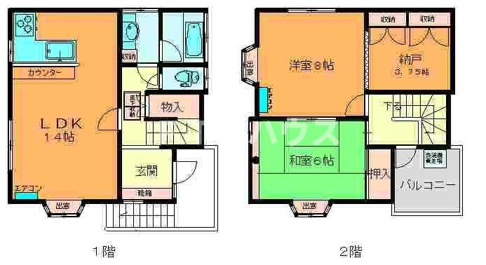福栄二丁目貸家の間取り