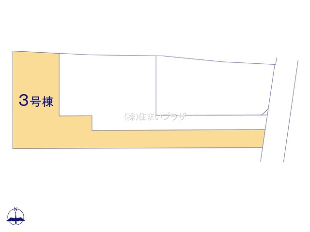 仲介手数料無料）一宮市今伊勢町馬寄０１期３号棟の区画図