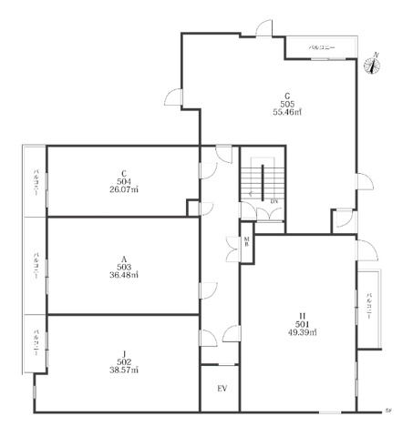 Ｍａｉｓｏｎ　Ｈｏｕｓｅｄｒｅｓｓｉｎｇのその他|５階配置図