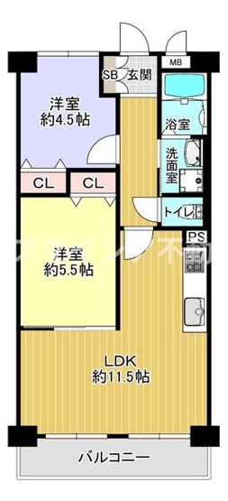 【間取り】 | シャルマンコーポ野江第一期