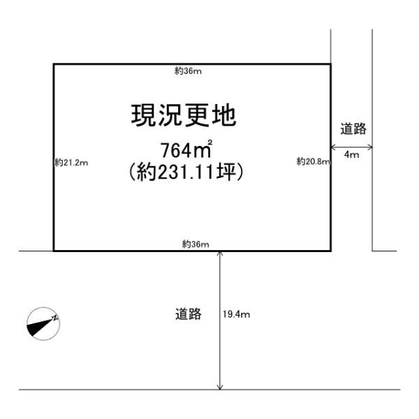 北葛城郡広陵町馬見北２丁目の売地の土地図