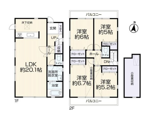 横浜市南区永田北３丁目の中古一戸建の間取り