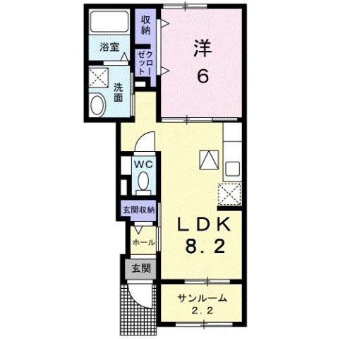ｒｉｖｅｒ　ｓｉｄｅはるか　Ｃの間取り