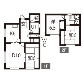 【間取り】 | 屯田貸家(8-21)