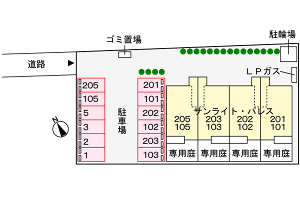 サンライト・パレスの区画図