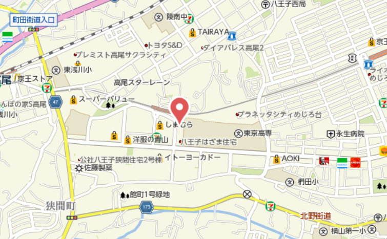 『八王子市マンション』東建狭間マンション【仲介手数料無料】　八王子市椚田町1221-2の地図|～仲介手数料無料☆八王子ひなた不動産～東建狭間マンション