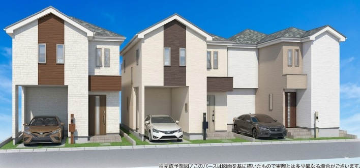 所沢市東所沢6期　全3棟　新築戸建　ハートフルタウンの外観パース