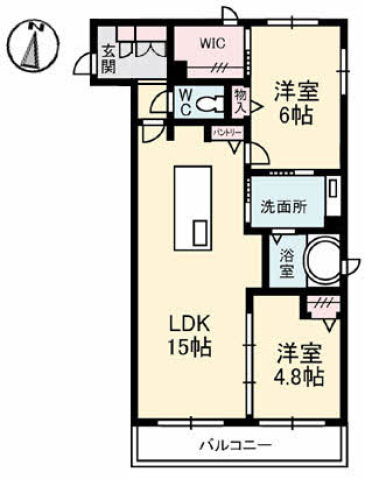 ファンコート東青崎の間取り