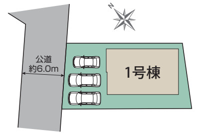 藤沢市柄沢　新築戸建　全１棟の区画図