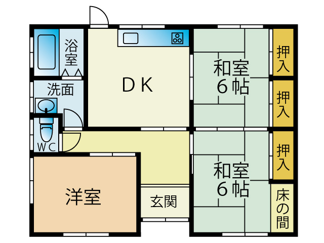 唐津市呼子中古戸建の間取り
