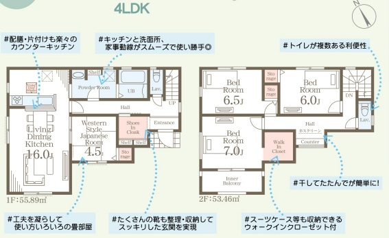 リーブルガーデン鹿児島市田上の間取り