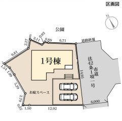 リーブルガーデン鹿児島市田上の区画図