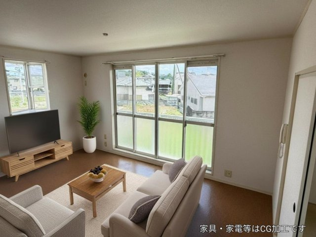 クレイドールAの居間・リビング|※掲載写真はCGによるバーチャルステージング加工を施したイメージです。家具・家電・小物等は実際には設置されておりません。