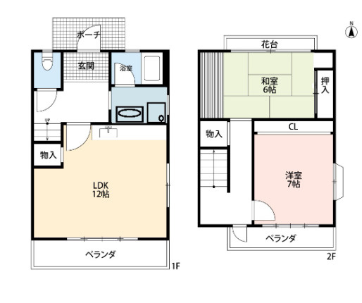 テラス　芦屋市親王塚町の間取り