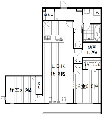 ＧｒａｎｄＶｉｌｌａ鷺宮の間取り
