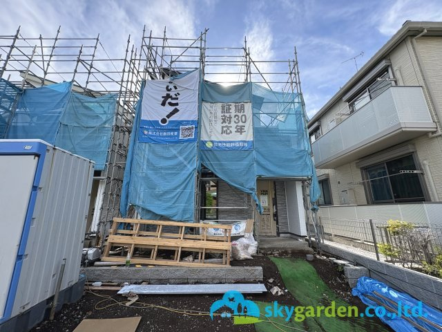 藤沢市湘南台６丁目　新築戸建　全２棟 A号棟の外観|2026年6月18日撮影（工事中）