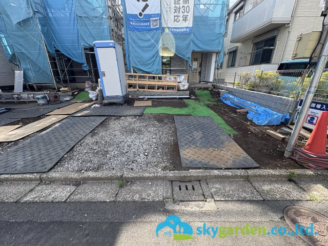 藤沢市湘南台６丁目　新築戸建　全２棟 A号棟の駐車場|2026年6月18日撮影（工事中）