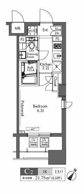 プラウドフラット三軒茶屋の間取り