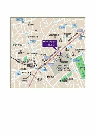 プラウドフラット三軒茶屋の地図