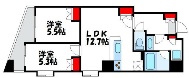 クオリア恵比寿ウエストの間取り