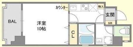 キャナルコート内久宝寺の間取り