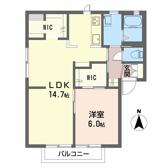 【間取り】 | ジュネス・ルミエール　A棟