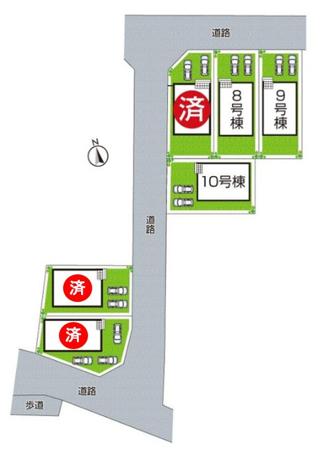 姫路市勝原区山戸　第4期　新築一戸建ての区画図|全10区画