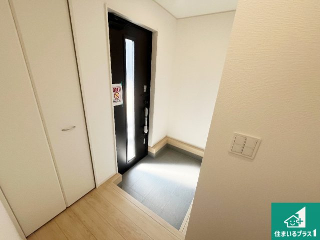 姫路市勝原区山戸　第4期　新築一戸建ての玄関|シューズボックスにはたくさんの靴が収納できるので玄関周りはいつもスッキリ！ご家族が増えても安心！