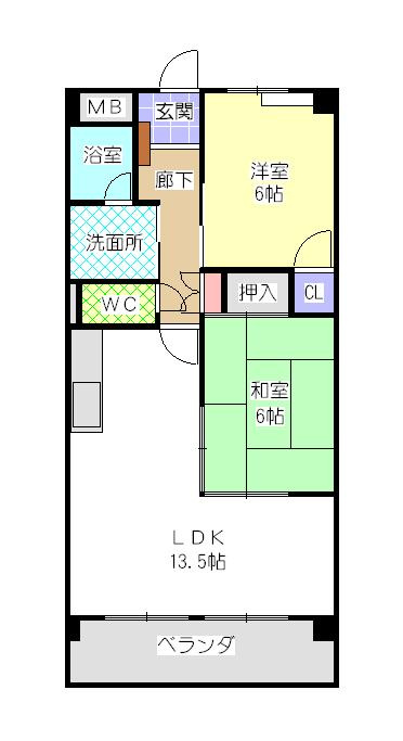 サウスヒルズ大清水の間取り