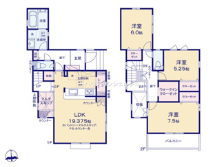 【間取り】 | 名古屋市港区春田野２丁目1404-1【仲介手数料無料】新築一戸建て　6号棟