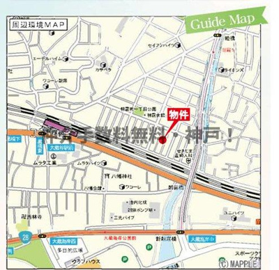 【地図】 | 明石市朝霧町1丁目　新築戸建　仲介手数料無料！ | 明石市朝霧町1　新築　仲介手数料無料！