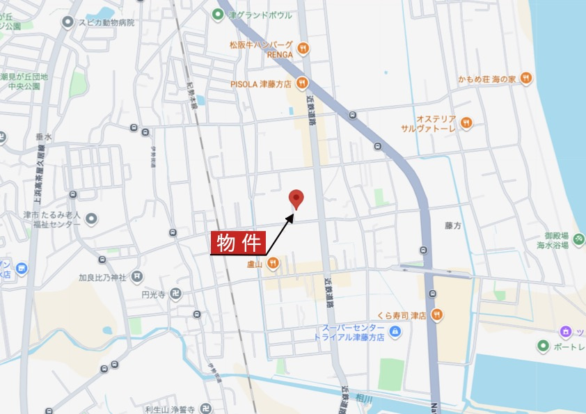 津市藤方《5号棟》の地図|広域Map