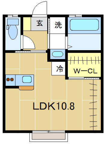 桜アパートAの間取り