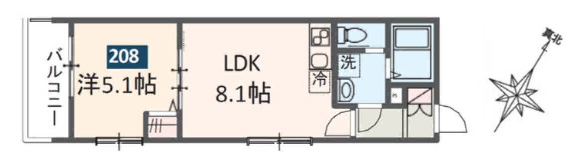 MELDIA京成大和田Ⅱの間取り