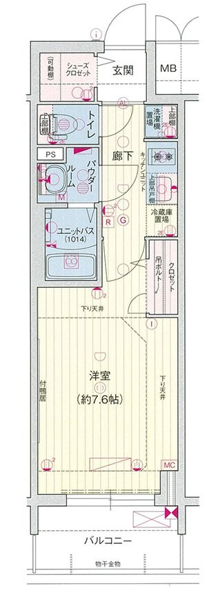 名古屋市中区丸の内３丁目の賃貸マンションの間取り