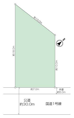 平塚5丁目建築条件なし売地の画像