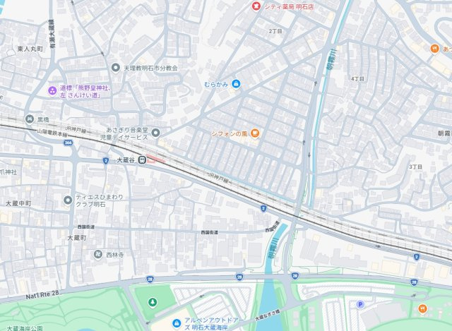 明石市朝霧町　第4期　新築一戸建ての地図