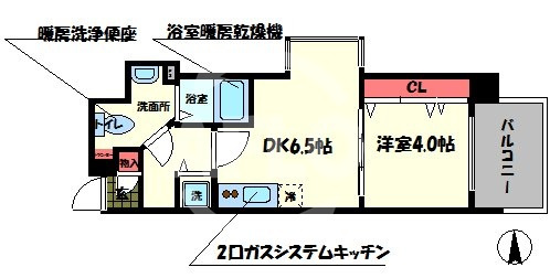 エステムコート難波Ⅲラグースの間取り|エステムコート難波IIIラグース　使い勝手の良い間取り