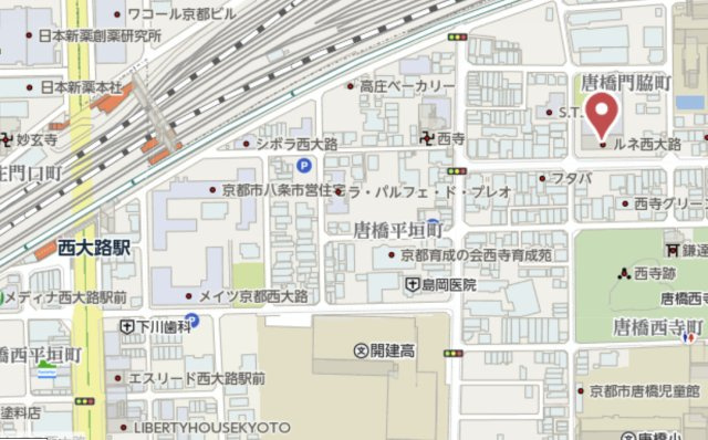 ルネ西大路　11階の地図