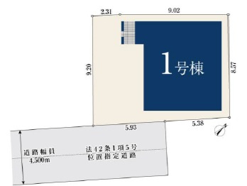 市川市大野町４丁目４２９２０①の区画図