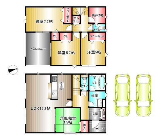 クレイドルガーデン和歌山市布施屋第６　４号棟の間取り