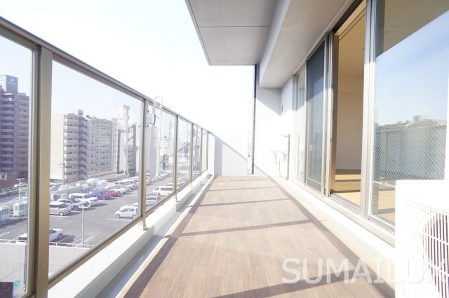 熊本市中央区本荘町の賃貸マンションのバルコニー