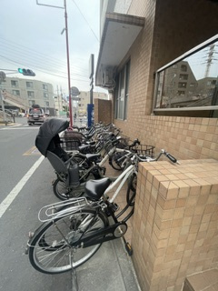 矢口フラワーマンションの駐輪場|自転車スペースとなっております。